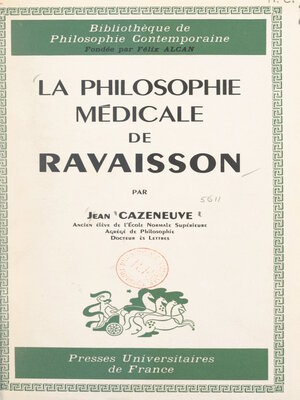 cover image of La philosophie médicale de Ravaisson